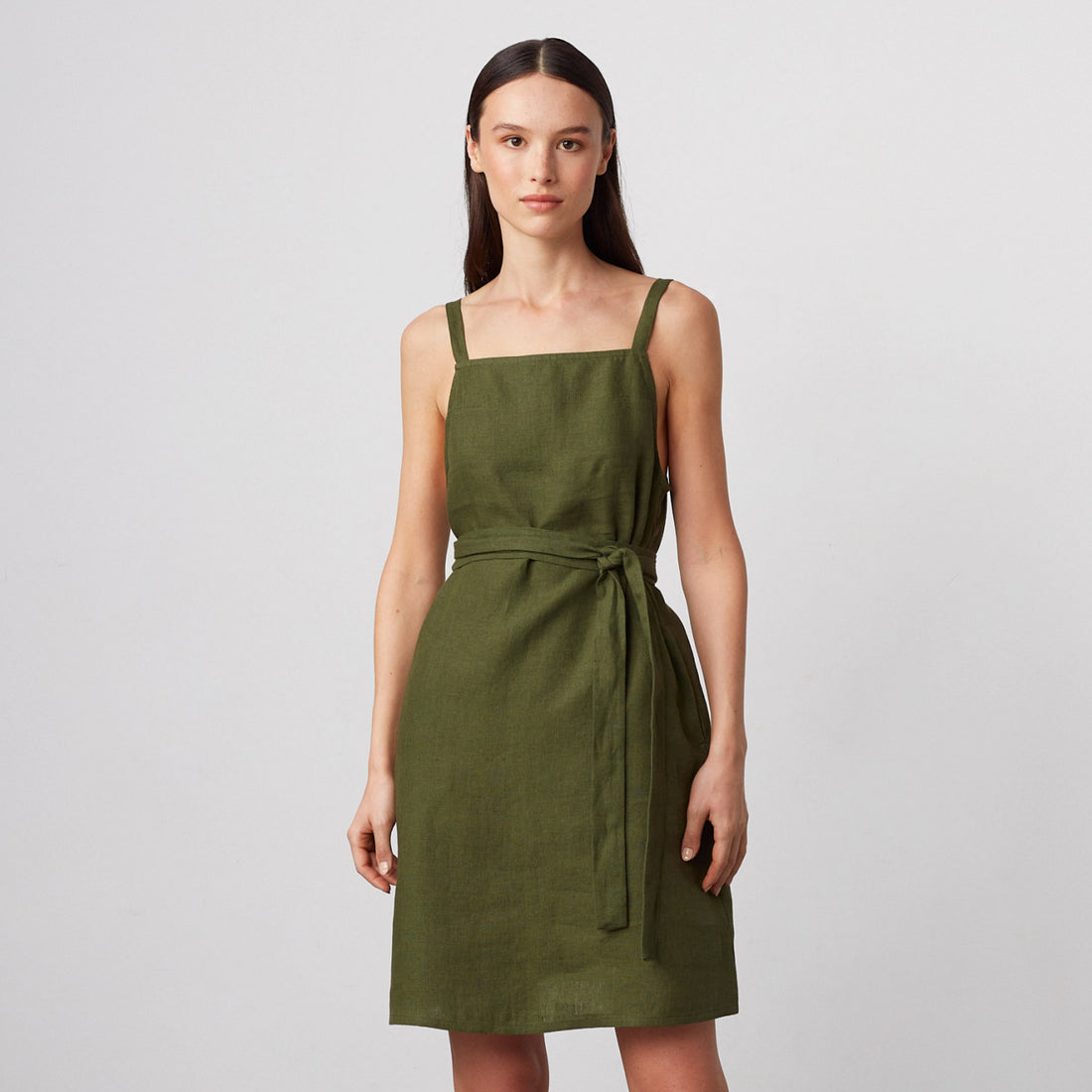 MAPLE Strappy Linen Dress