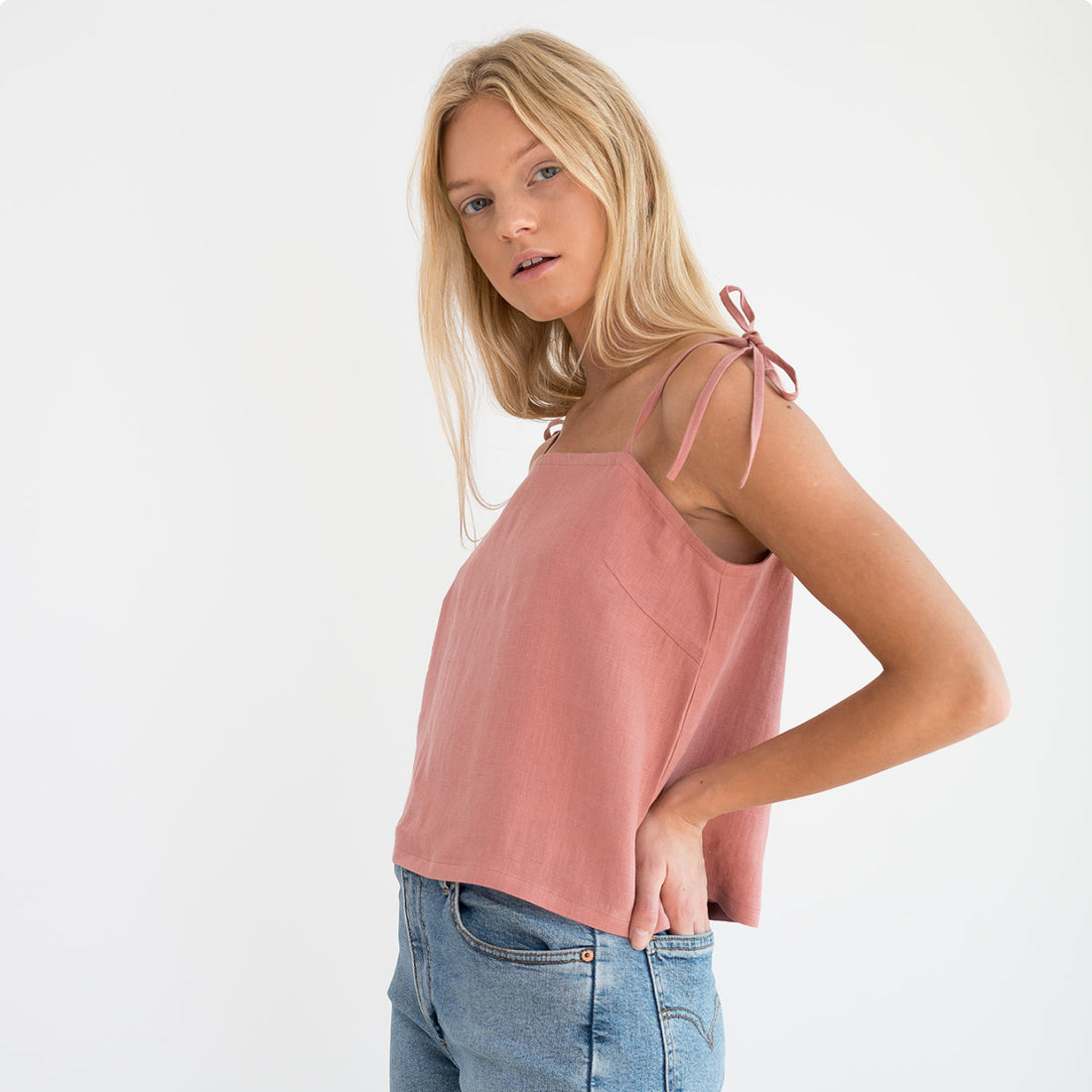 SOPHIE Linen Strap Top